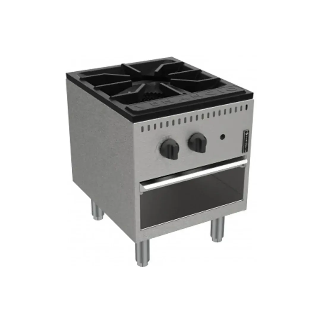 VENANCIO PRIME SERIES SINGLE STOCK POT RANGE WITH 3-RING BURNER AND CAST IRON TOP GRATE - 90000 BTU