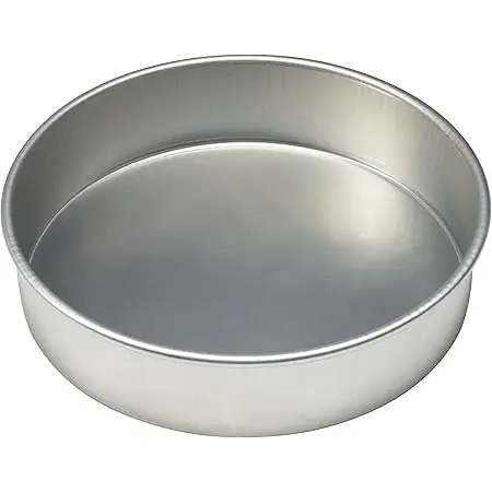 12 INCH ROUND ALUMINUM LAYER CAKE PAN - 2 INCHES DEEP