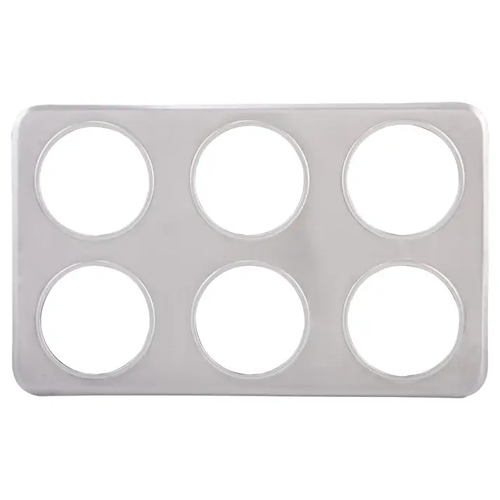 STAINLESS STEEL 6 HOLE ADAPTOR PLATE - HOLES ARE 4-3/4 INCH