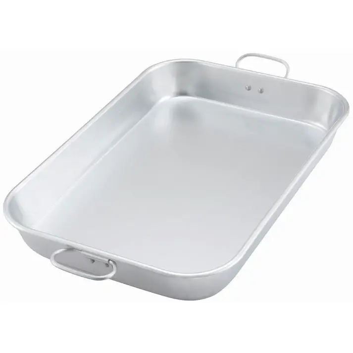 RECTANGULAR ALUMINUM BAKE PAN WITH DROP HANDLES