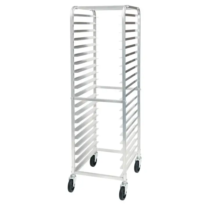 20 TIER ALUMINUM SHEET PAN RACK ON CASTERS