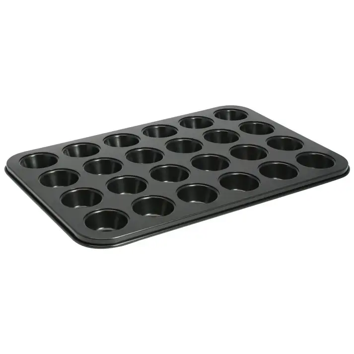 24 CUP CARBON STEEL MINI MUFFIN PAN WITH  NON STICK COATING