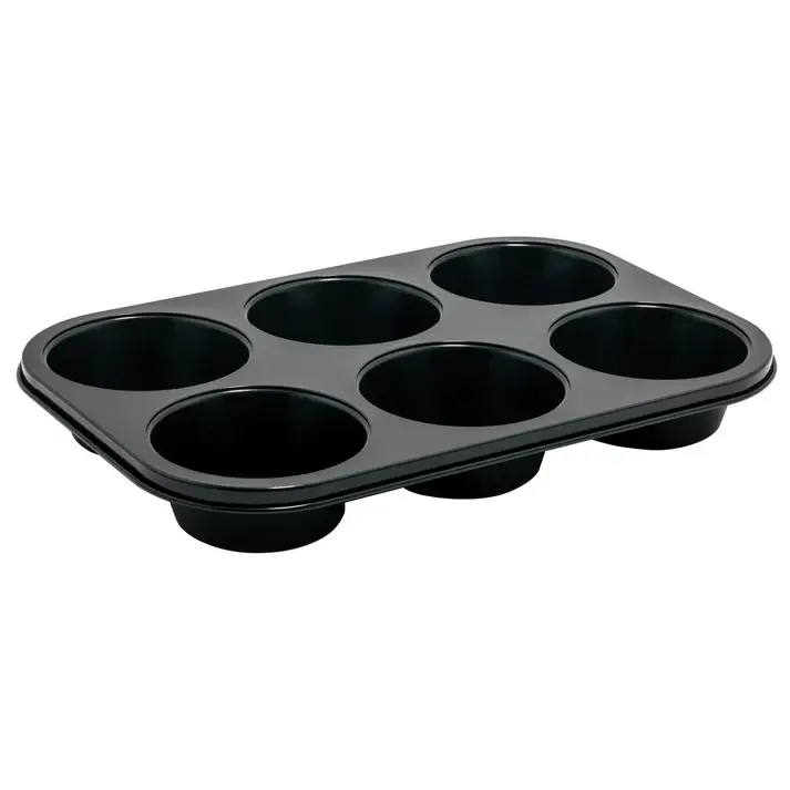 6 CUP CARBON STEEL JUMBO MUFFIN PAN WITH NON STICK COATING