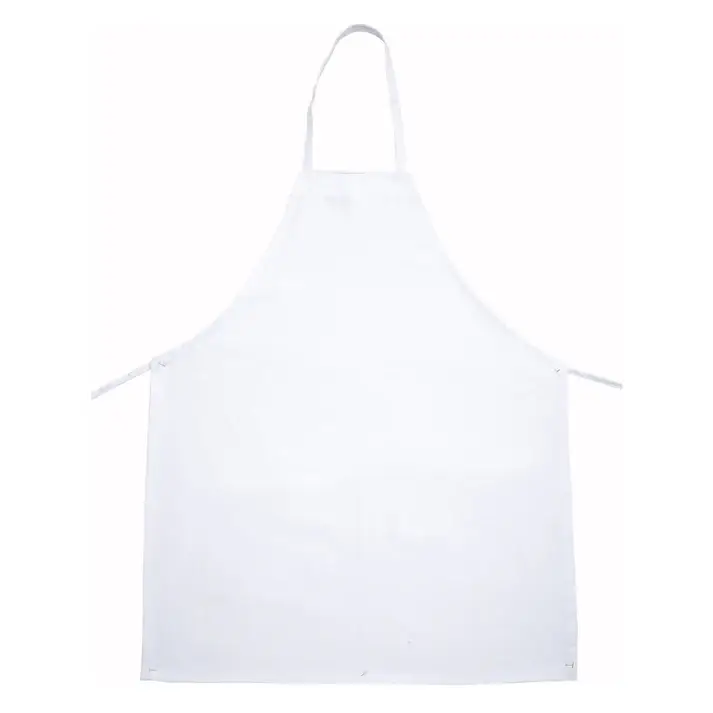 WHITE FULL LENGTH BIB APRON