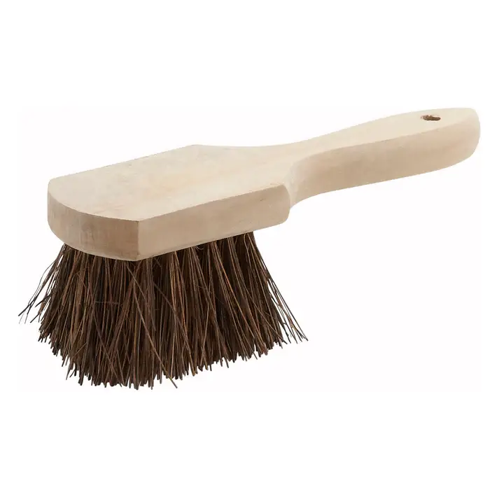 10 INCH POT BRUSH WITH COIR BRISTLES AND WOOD HANDLE