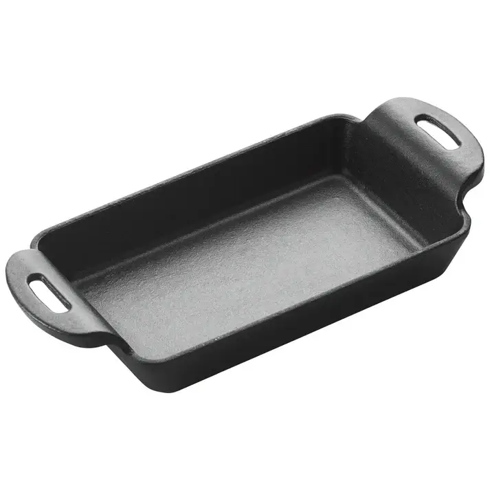 FIREIRON 14 OZ MINI CAST IRON RECTANGULAR SERVER - 7 X 4-3/4 INCH