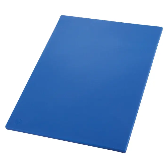 BLUE POLYPROPYLENE CUTTING BOARD - 15 X 20 X 1/2 - HACCP COLOR-CODED