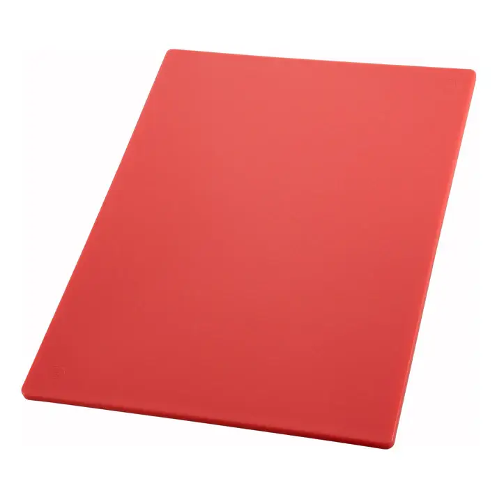 RED POLYPROPYLENE CUTTING BOARD - 15 X 20 X 1/2 - HACCP COLOR-CODED