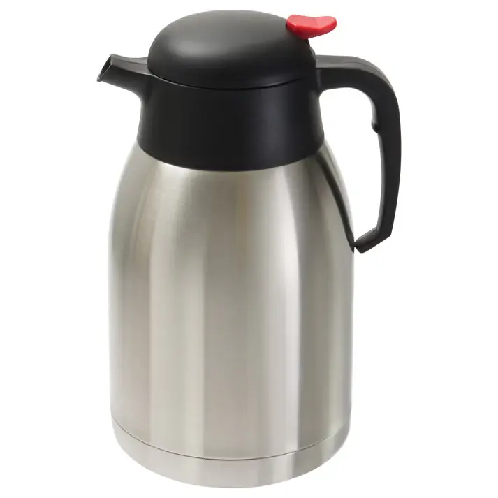 2 LITER STAINLESS STEEL INSULATED CARAFE WITH PUSH BUTTON POUR