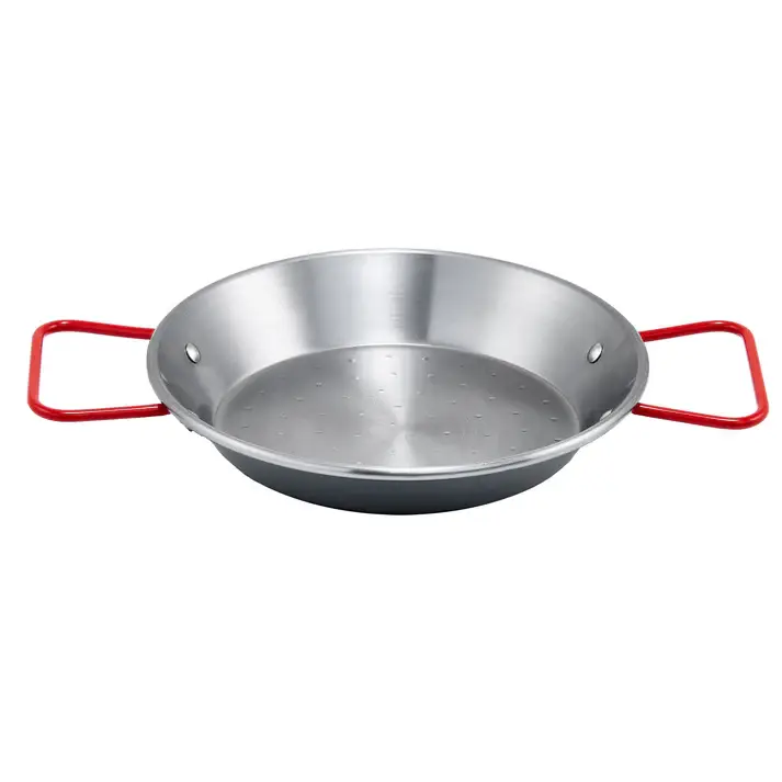 14-1/8 INCH POLISHED CARBON STEEL PAELLA PAN