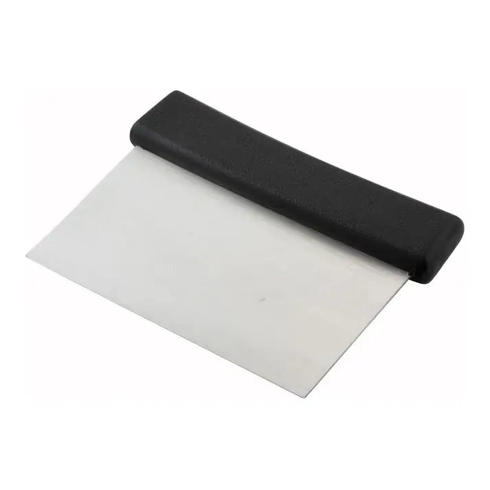 6 X 3 INCH STAINLESS STEEL DOUGH SCRAPER WITH POLYPROPYLENE HANDLE