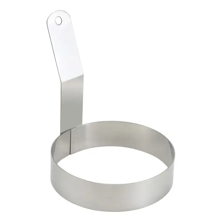 4 INCH ROUND STAINLESS STEEL EGG RING WITH HANDLE