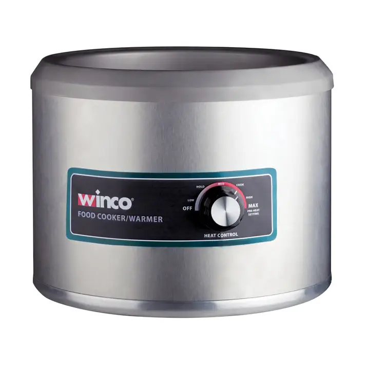 WINCO 11 QT ROUND FOOD COOKER / WARMER WITH NO DRIP RIM - ETL APPROVED