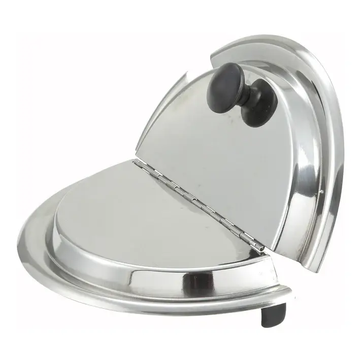 11 QT STAINLESS STEEL HINGED INSET PAN COVER