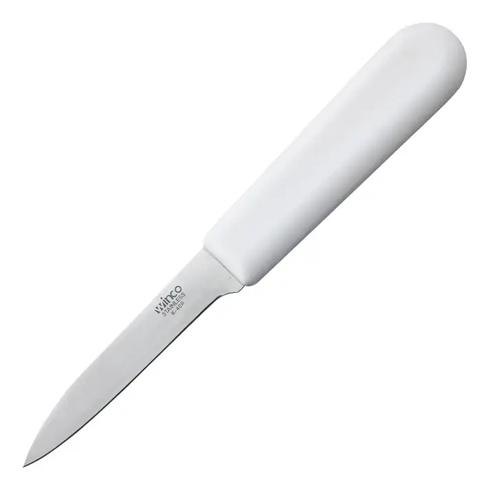 PARING KNIFE WITH WHITE POLYPROPYLENE HANDLE