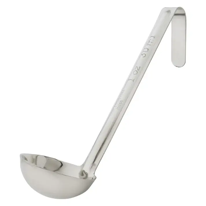 1 OZ STAINLESS STEEL SYRUP LADLE WITH SHORT 7 INCH HANDLE