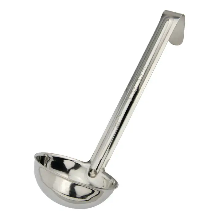 3 OZ STAINLESS STEEL SYRUP LADLE WITH SHORT 6 INCH HANDLE