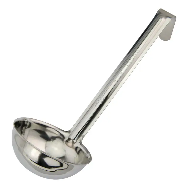 4 OZ STAINLESS STEEL SYRUP LADLE WITH SHORT 6 INCH HANDLE