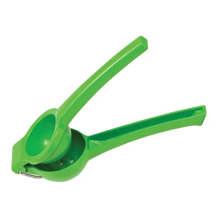 ENAMAL COATED ALUMINUM 2-1/2 INCH DIAMETER CITRUS SQUEEZER WITH 8 INCH HANDLE