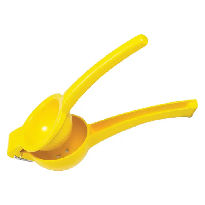 ENAMAL COATED ALUMINUM 3-1/2 INCH DIAMETER CITRUS SQUEEZER WITH 9 INCH HANDLE