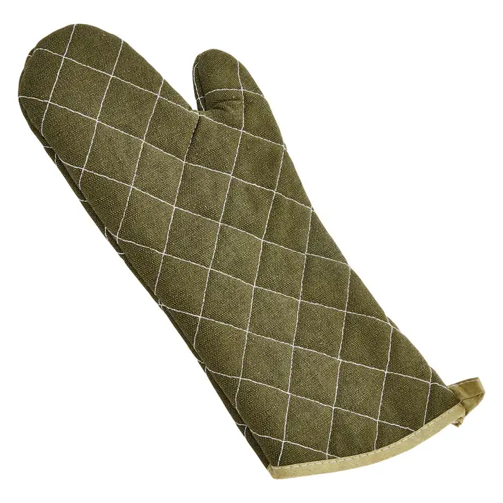 15 INCH FLAME RETARDANT COTTON OVEN MITT - HEAT RESISTANT TO 400 F