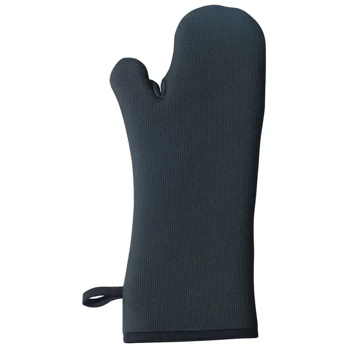 17 INCH NEOPRENE OVEN MITT WITH COTTON FILL AND LINING - HEAT RESISTANT TO 500F