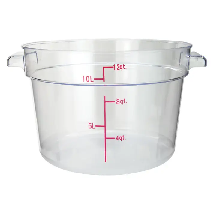 12 QT ROUND POLYCARBONATE STORAGE CONTAINER - CLEAR