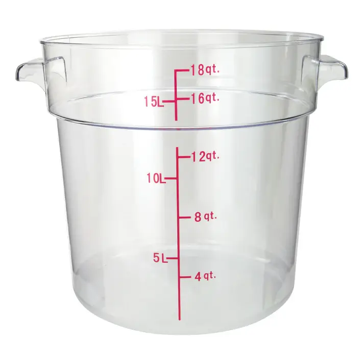 18 QT ROUND POLYCARBONATE STORAGE CONTAINER - CLEAR