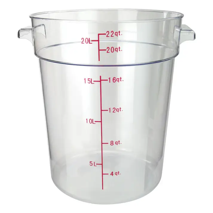 22 QT ROUND POLYCARBONATE STORAGE CONTAINER - CLEAR