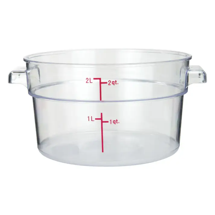 2 QT ROUND POLYCARBONATE STORAGE CONTAINER - CLEAR
