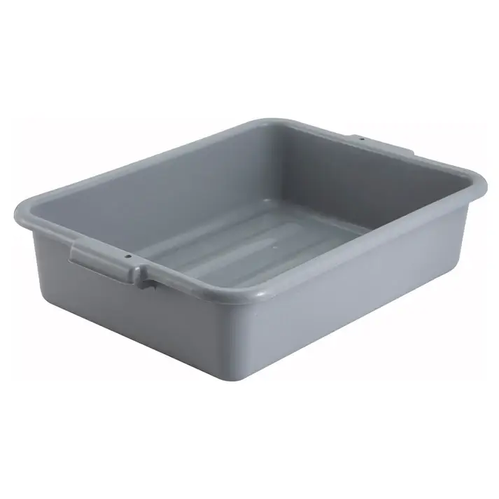 5 INCH DEEP GRAY POLYPROPYLENE BUS TUB / DISH BOX