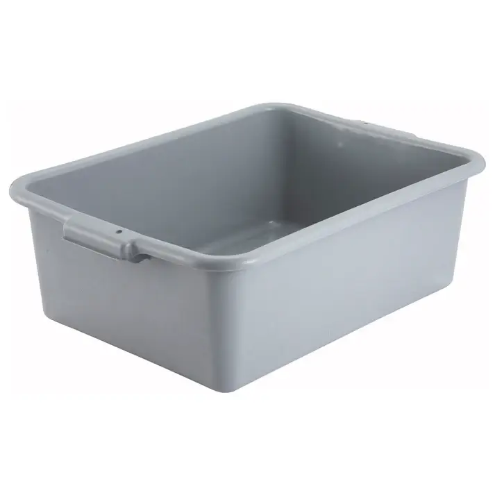 7 INCH DEEP GRAY POLYPROPYLENE BUS TUB / DISH BOX