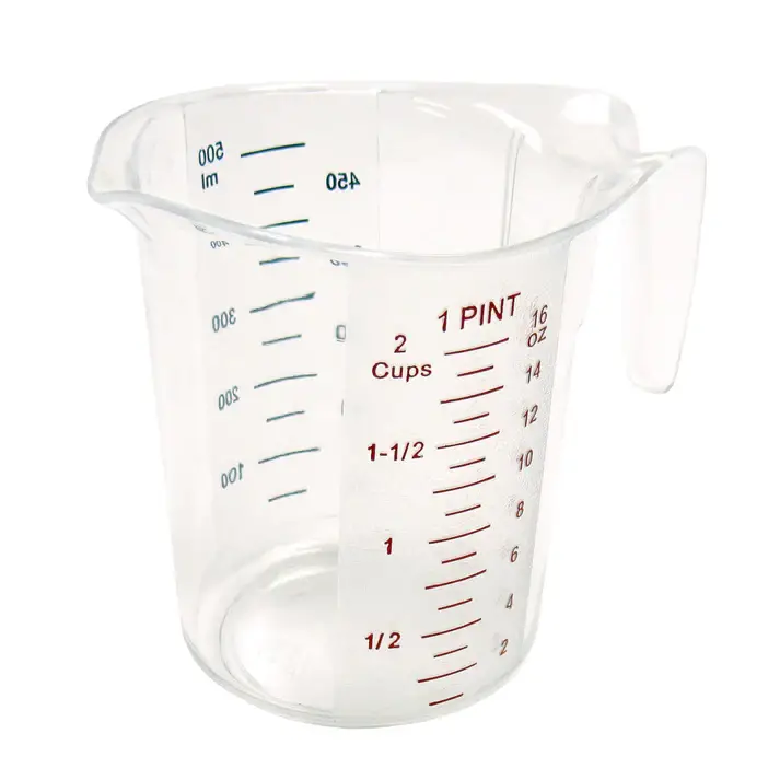1 PINT POLYCARBONATE MEASURING CUP WITH COLOR GRADUATIONS