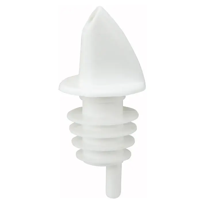 WHITE FREE FLOW POURER WITH BREATHING TUBE