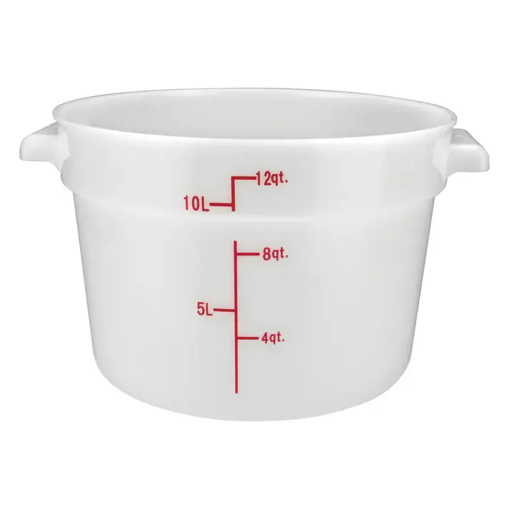 12 QT POLYPROPYLENE ROUND STORAGE CONTAINER - WHITE