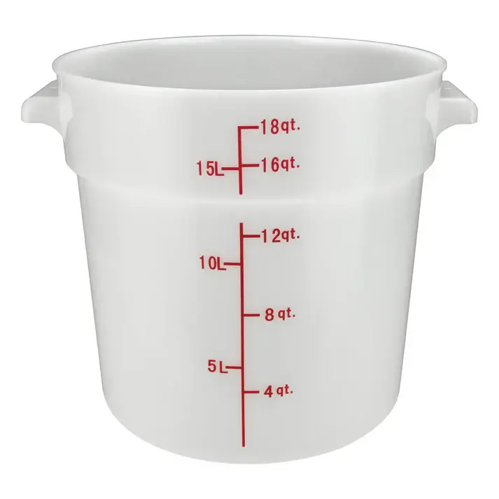 18 QT POLYPROPYLENE ROUND STORAGE CONTAINER - WHITE