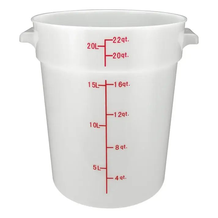22 QT POLYPROPYLENE ROUND STORAGE CONTAINER - WHITE
