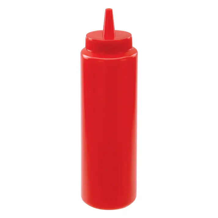 8 OZ RED SQUEEZE BOTTLE