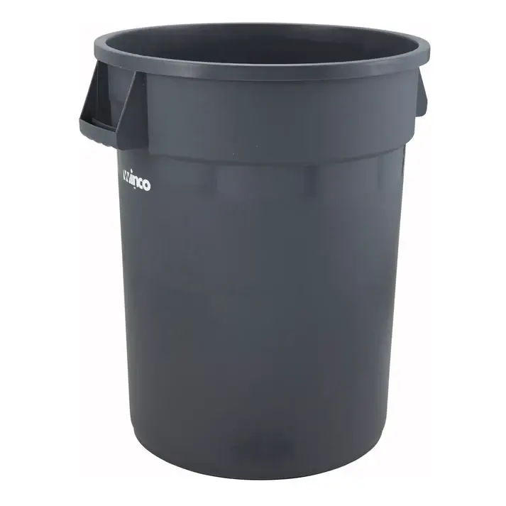 44 GALLON HEAVY DUTY ROUND TRASH CAN - GRAY