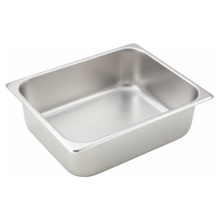HALF SIZE 4 INCH DEEP STAINLESS STEEL STEAM TABLE PAN - 18/8 STAINLESS STEEL