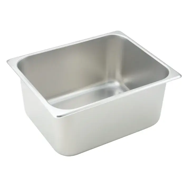 HALF SIZE 6 INCH DEEP STAINLESS STEEL STEAM TABLE PAN - 18/8 STAINLESS STEEL