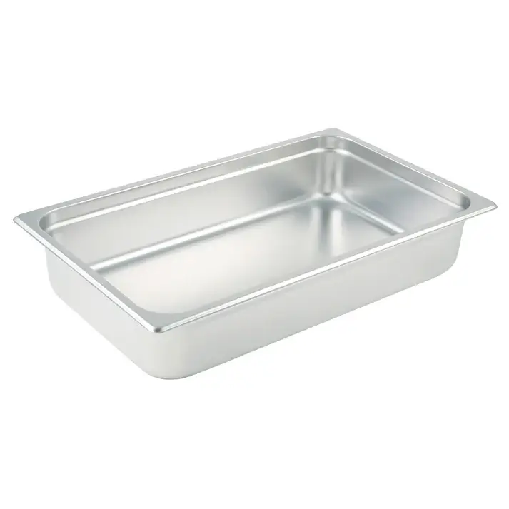 FULL SIZE 4 INCH DEEP ANTI-JAM STAINLESS STEEL STEAM TABLE PAN - 18/8 STAINLESS STEEL