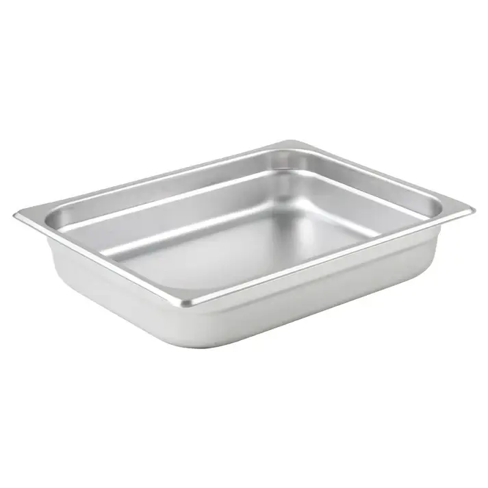HALF SIZE 2-1/2 INCH DEEP ANTI-JAM STAINLESS STEEL STEAM TABLE PAN - 18/8 STAINLESS STEEL
