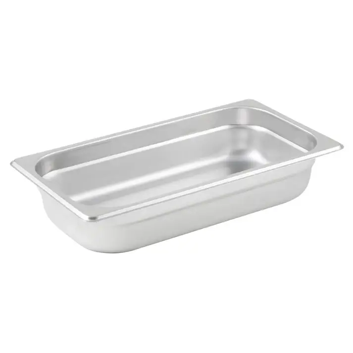 THIRD SIZE 2-1/2 INCH DEEP ANTI-JAM STAINLESS STEEL STEAM TABLE PAN - 18/8 STAINLESS STEEL
