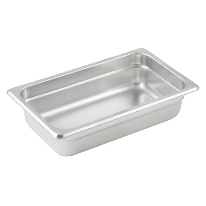 FOURTH SIZE 2-1/2 INCH DEEP ANTI-JAM STAINLESS STEEL STEAM TABLE PAN - 18/8 STAINLESS STEEL