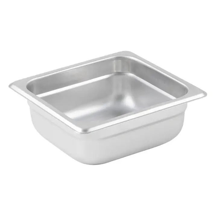 SIXTH SIZE 2-1/2 INCH DEEP ANTI-JAM STAINLESS STEEL STEAM TABLE PAN - 18/8 STAINLESS STEEL