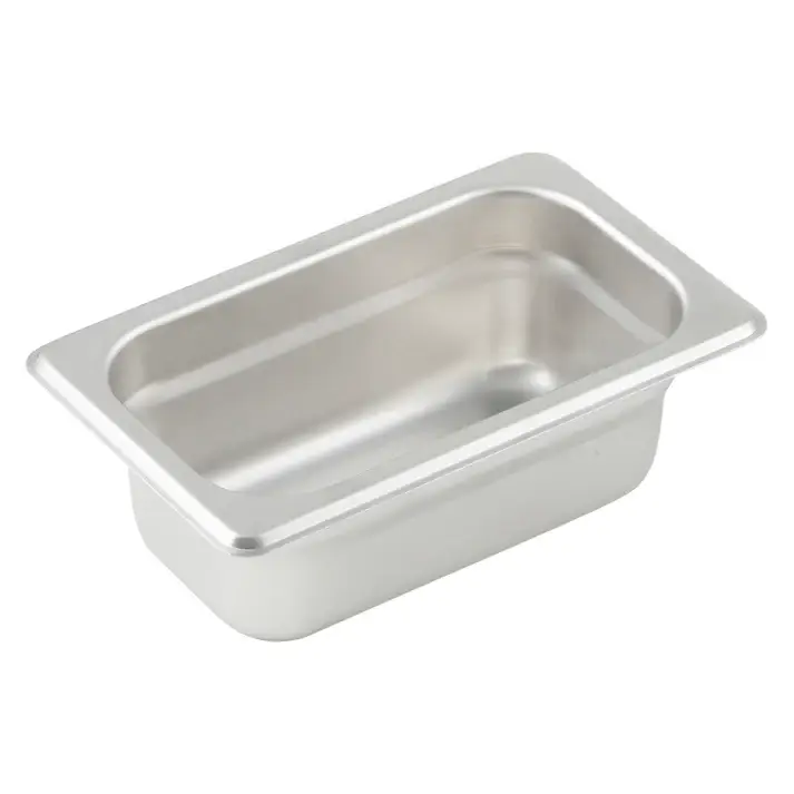 NINTH SIZE 2-1/2 INCH DEEP ANTI-JAM STAINLESS STEEL STEAM TABLE PAN - 18/8 STAINLESS STEEL
