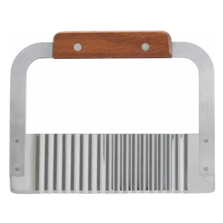 7 INCH STAINLESS STEEL SERRATOR WITH WOOD HANDLE