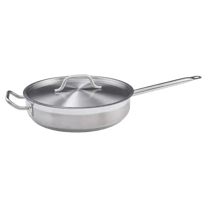 3 QT STAINLESS STEEL SAUTE PAN WITH INDUCTION READY BASE AND COVER