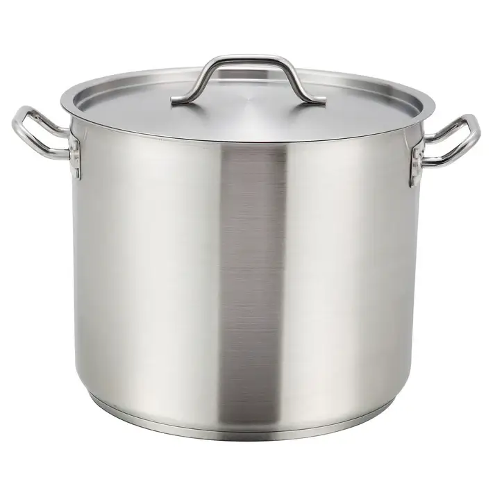 24 QT STAINLESS STEEL STOCK POT WITH INDUCTION READY BASE AND COVER